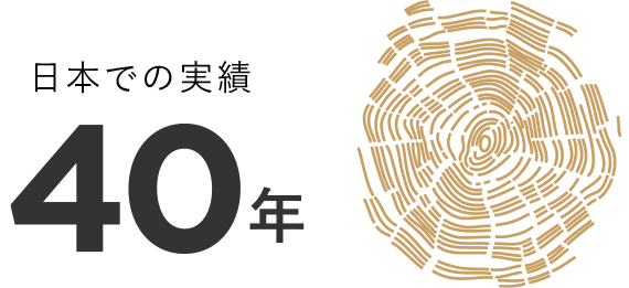 日本での実績40年